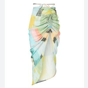 Just Bee Queen Ruched Asymmetrical Skirt – XS